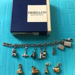🎀 Morellato stainless steel bracelet w/ 12 charms